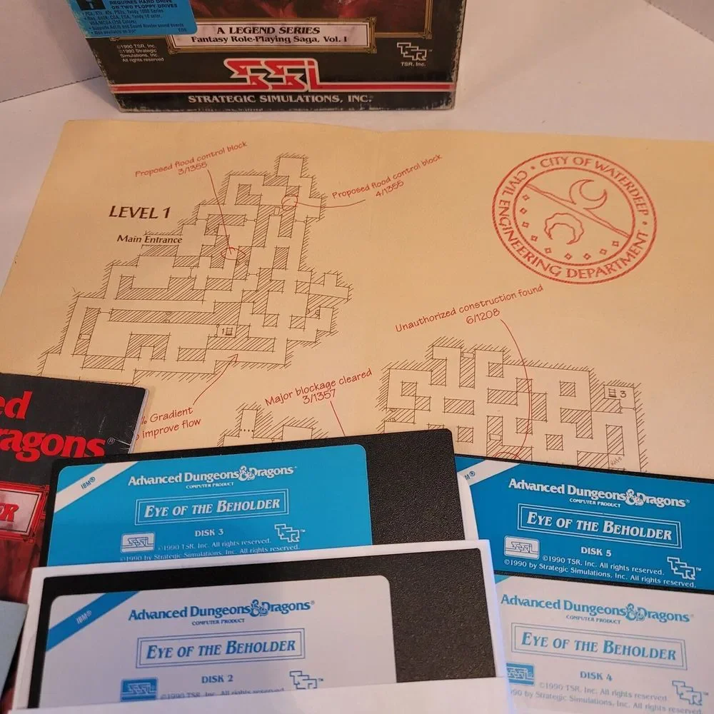 Advanced Dungeons & Dragons Eye Of The Beholder 1990 5 1/4
